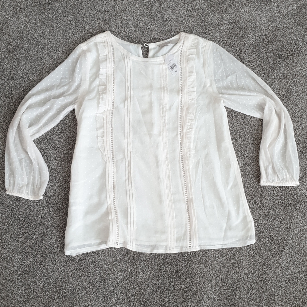 Loft Swiss dot blouse